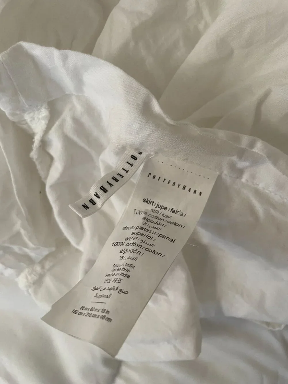 Pottery Barn Queen Cotton Dust Ruffle